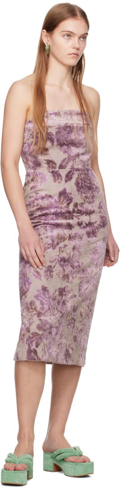 DRIES VAN NOTEN Suede Platform Thong Sandals In 蓝绿色