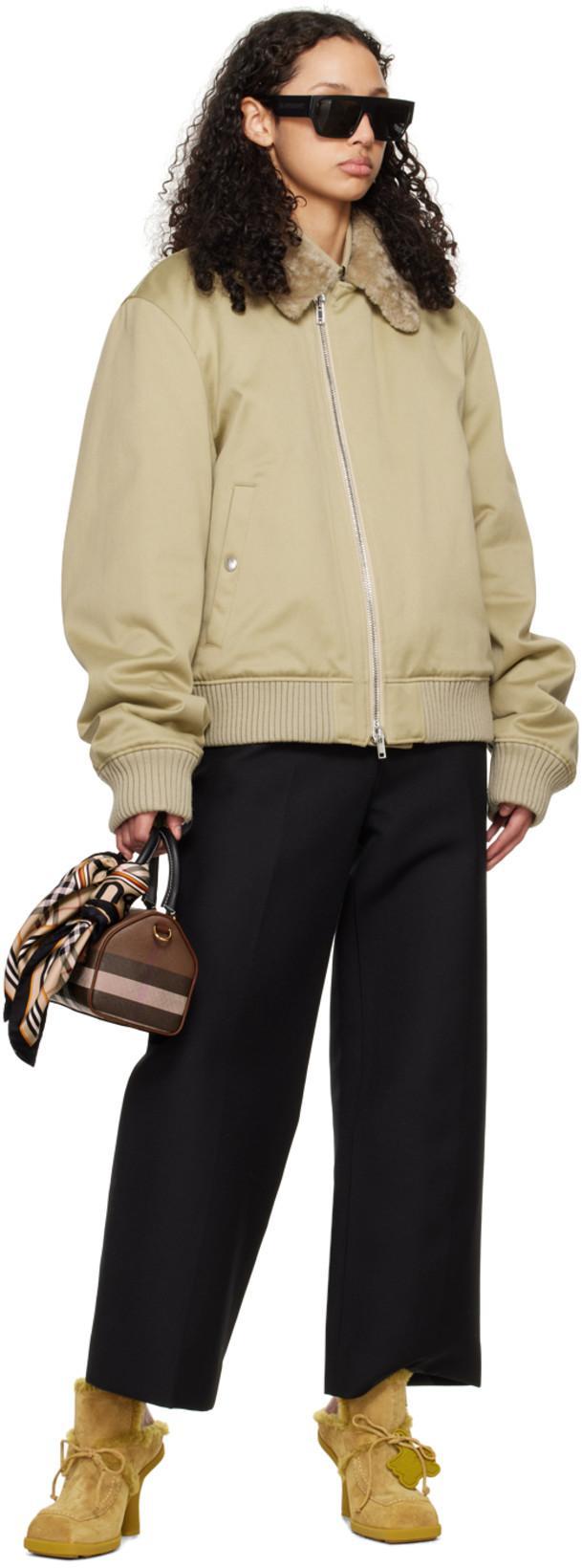 BURBERRY Womens Dark Birch Brown Chk Check-print Mini Woven And Leather Top-handle Bowling Bag