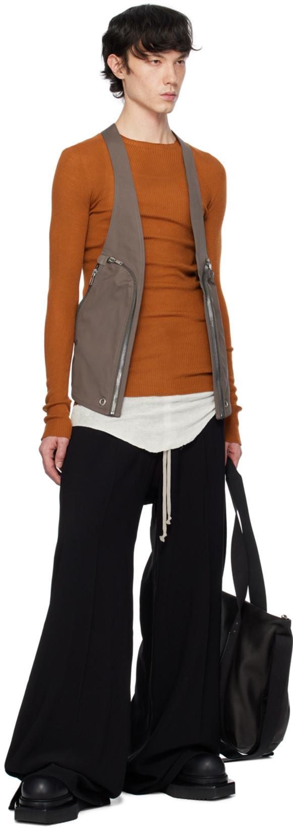 RICK OWENS Gray Bauhaus Vest In Pearl