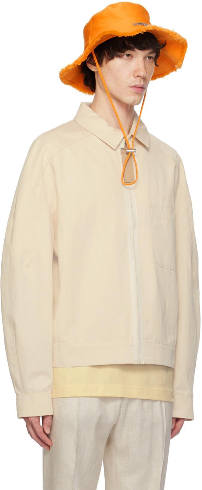 JACQUEMUS Typo Tee Light Beige In Neutral