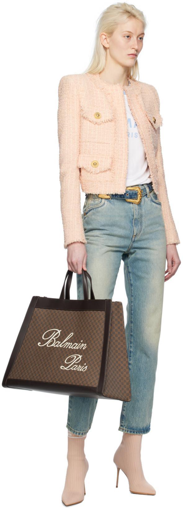 BALMAIN Bolero Jacket In Tweed In Multicolor