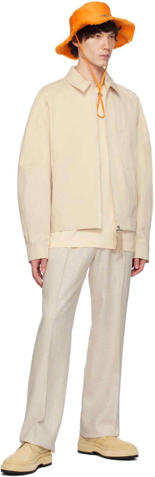 JACQUEMUS Typo Tee Light Beige In Neutral