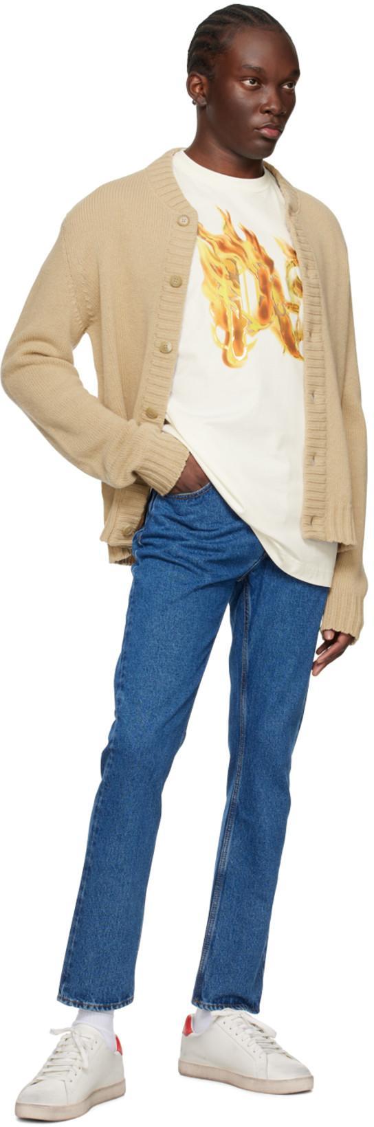 PALM ANGELS Burning Monogram T In White