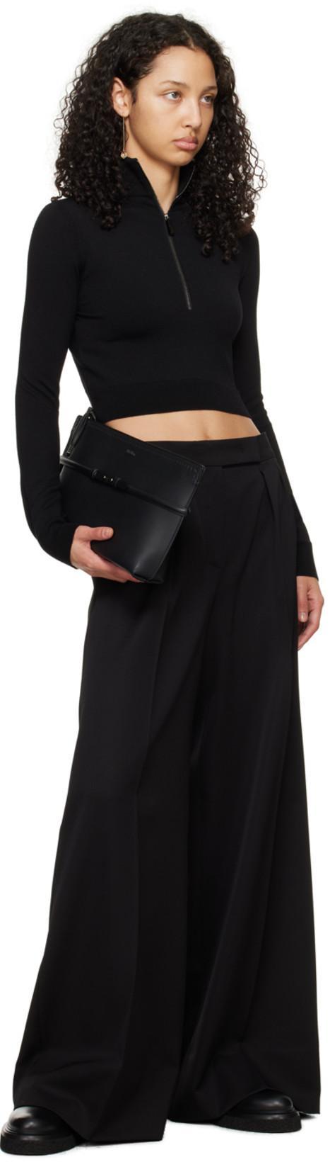 MAX MARA Karub Stretch Wool Trousers In Black