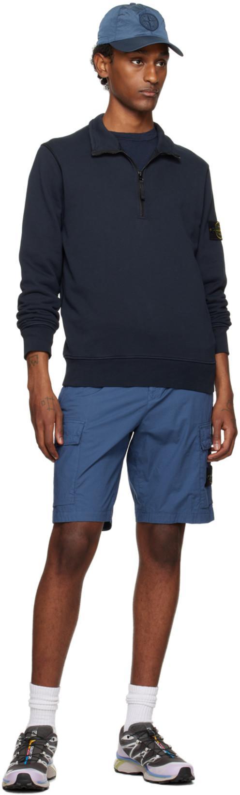 STONE ISLAND 6100008 Brushed Organic Cotton Fleece Sweatshirt In Black