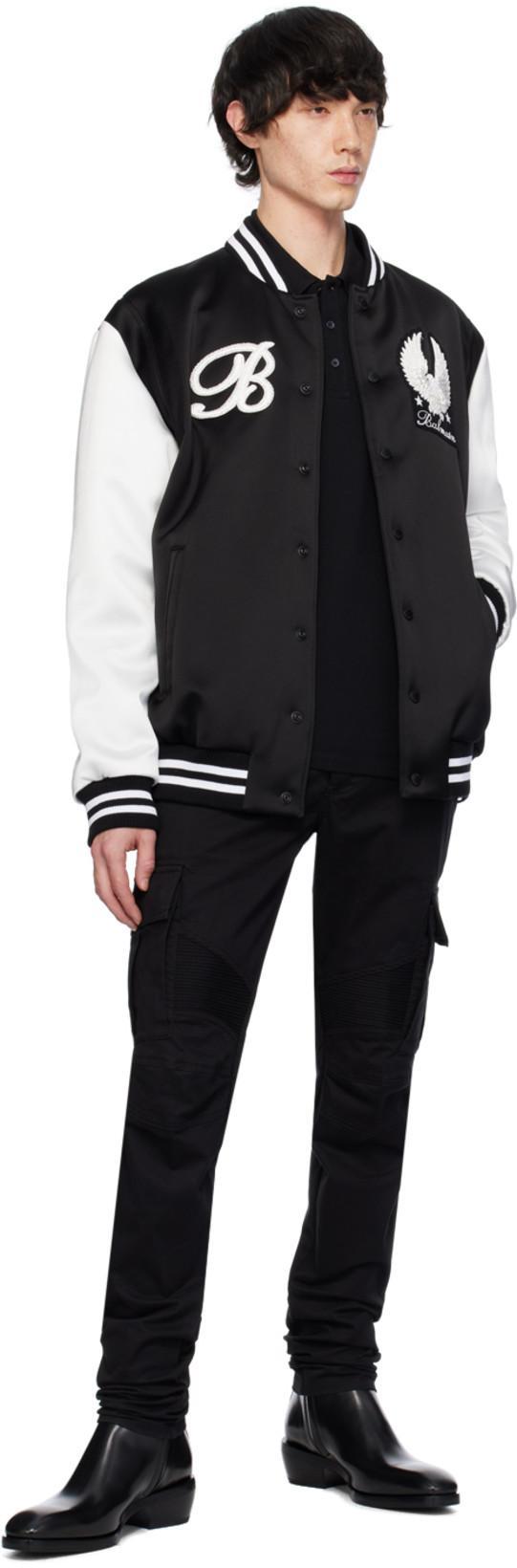 BALMAIN Slim Cut Ribbed Faded Cotton Jeans In Black