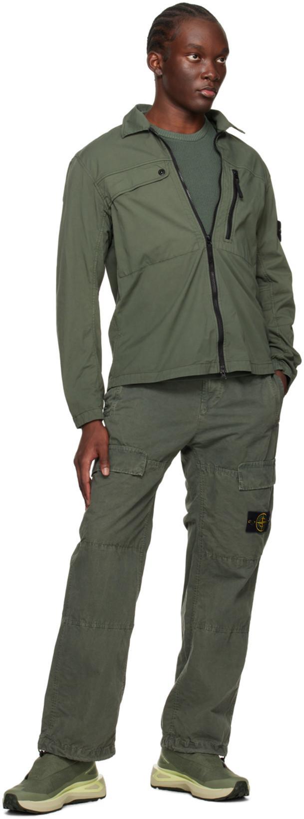 STONE ISLAND Grey Wool Sweater With Logo