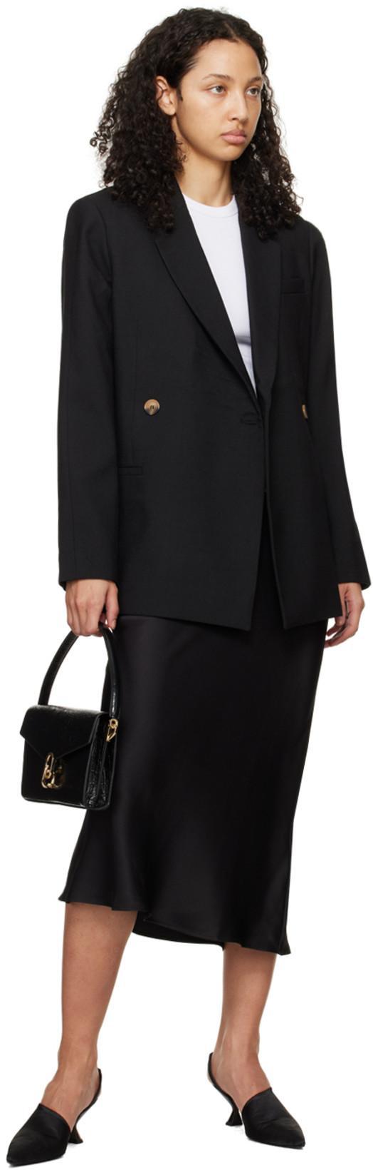 ANINE BING Flared Midi Skirt In Black