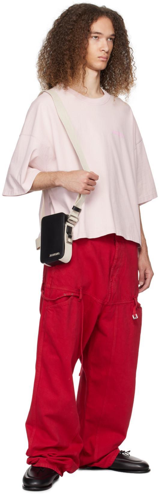 JACQUEMUS Le De Nîmes Criollo Mid-rise Wide-leg Jeans In Red