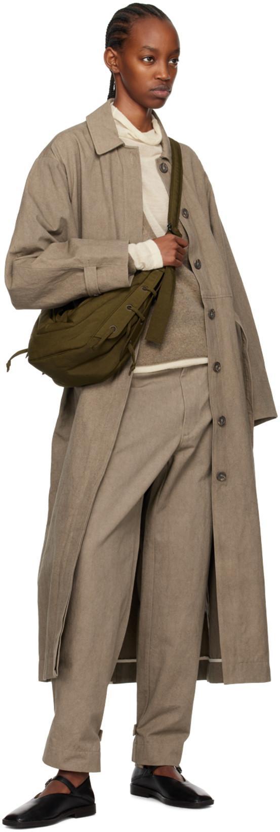 LEMAIRE Black Calf Leather Ballerina Shoes With Off-center Vamp