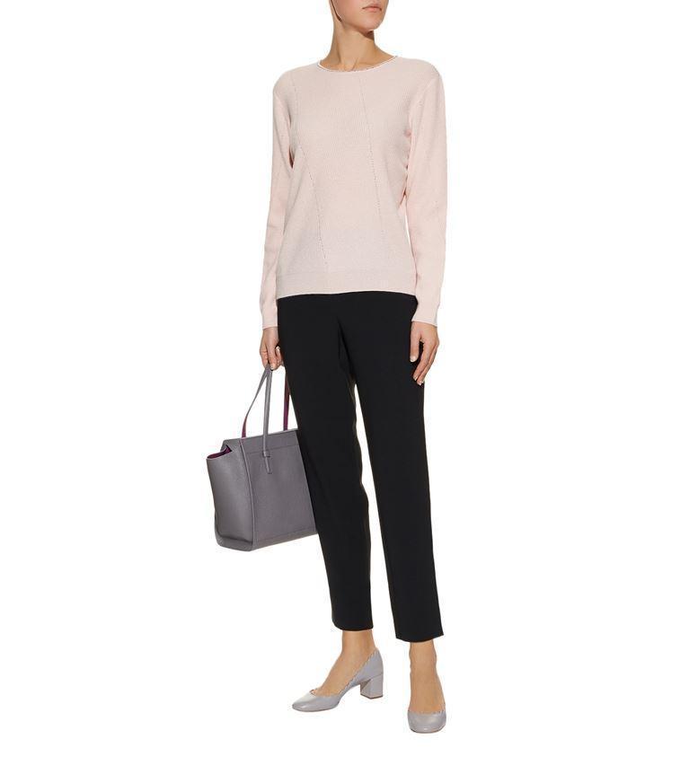 ST JOHN ‘diana' Flat Front Pressed Crease Straight Leg Pants In Black