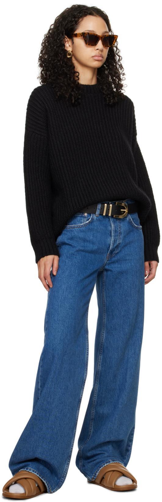 ANINE BING Sydney Crew-neck Jumper In Black