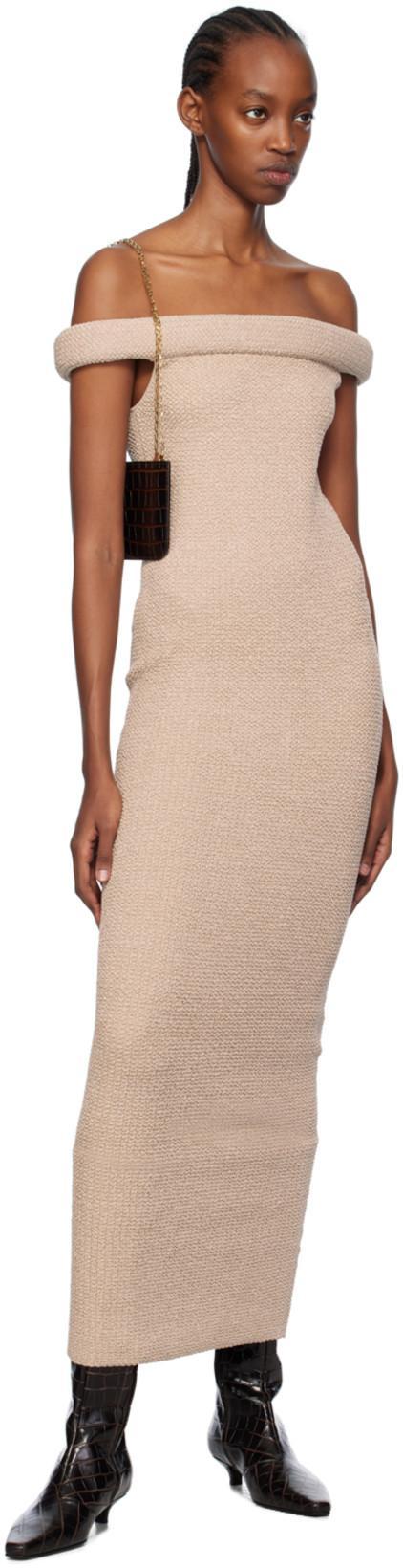 TOTÊME Toteme The Slim Knee High Boots In Crocodile Effect Leather In Brown