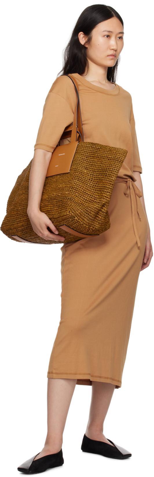 JIL SANDER Black Leather Ballet Flats