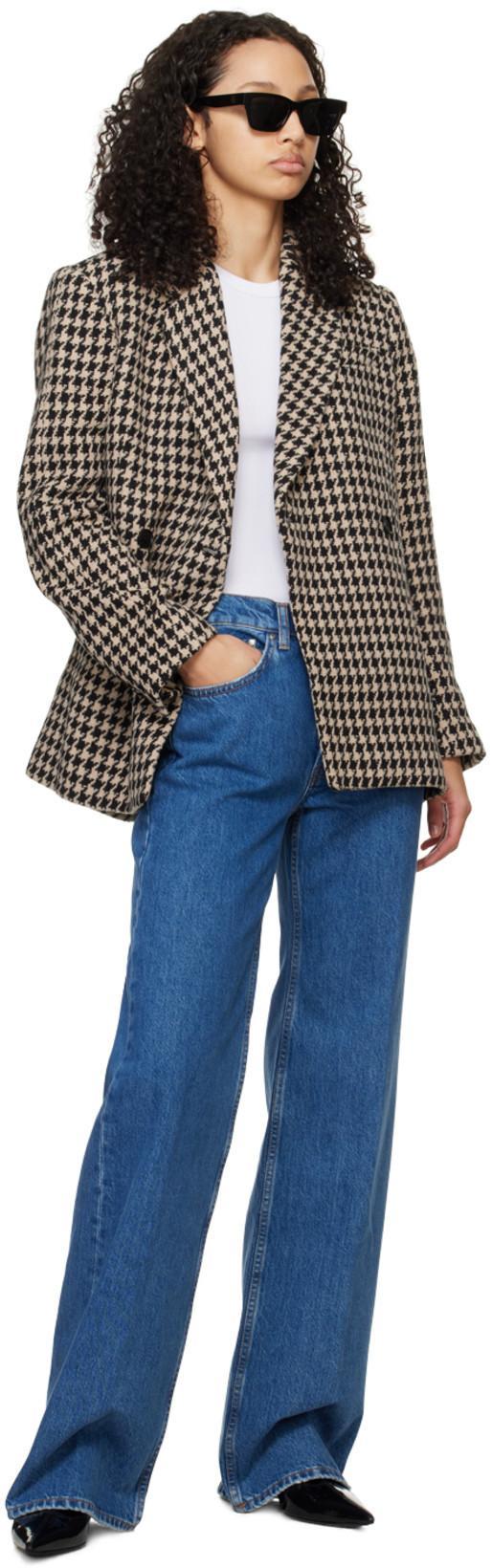 ANINE BING Hugh Jean In Medium Indigo In Blu