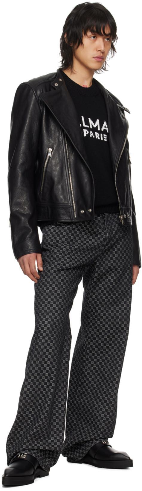 BALMAIN Round Neck Sweatshirt In Black