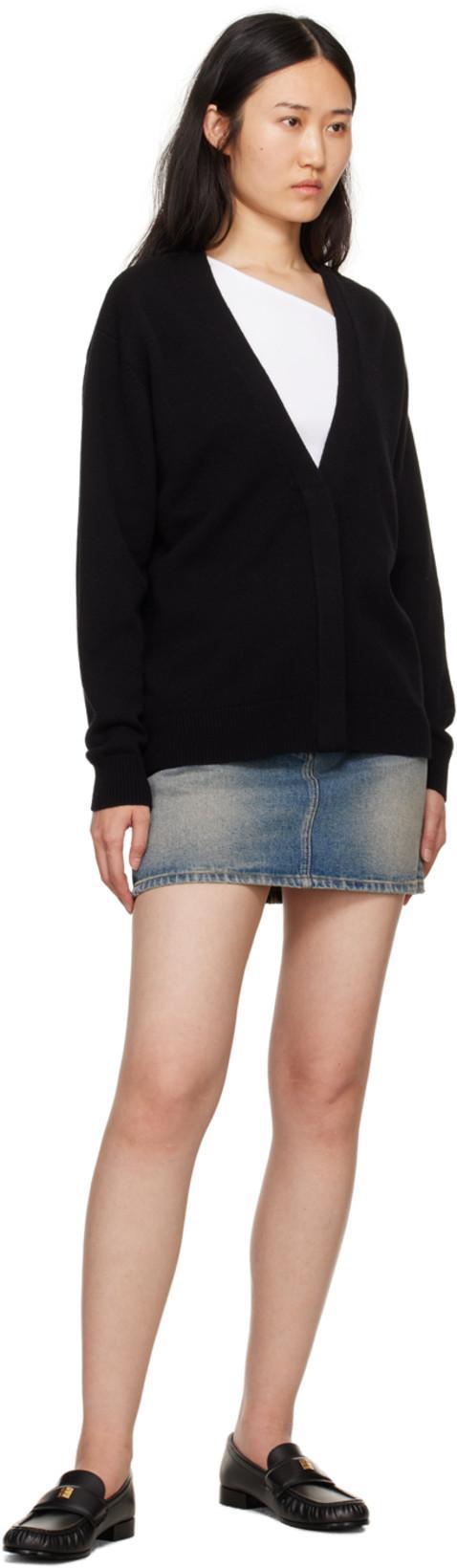 GIVENCHY Mini Skirt In Denim With Chain Details In Blue