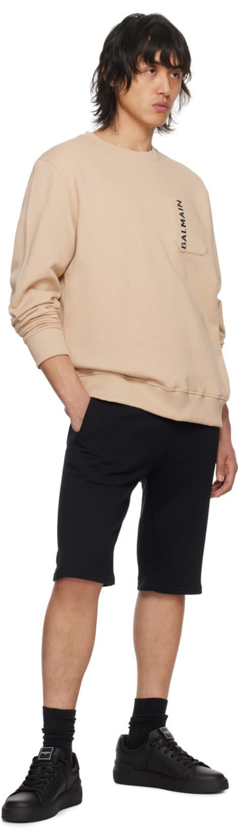 BALMAIN B Court Sneakers Flat Sole Round Toe In Multi