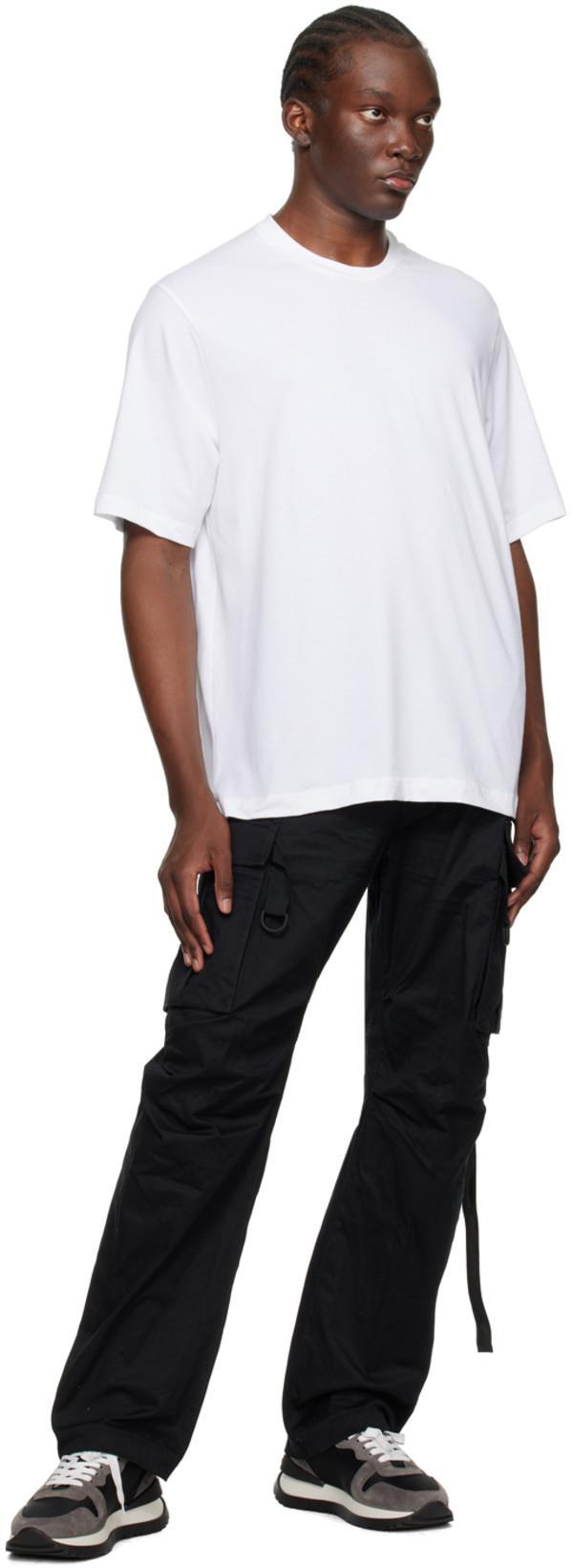 DSQUARED2 Cotton Cargo Trouser With Logo Patch In Black