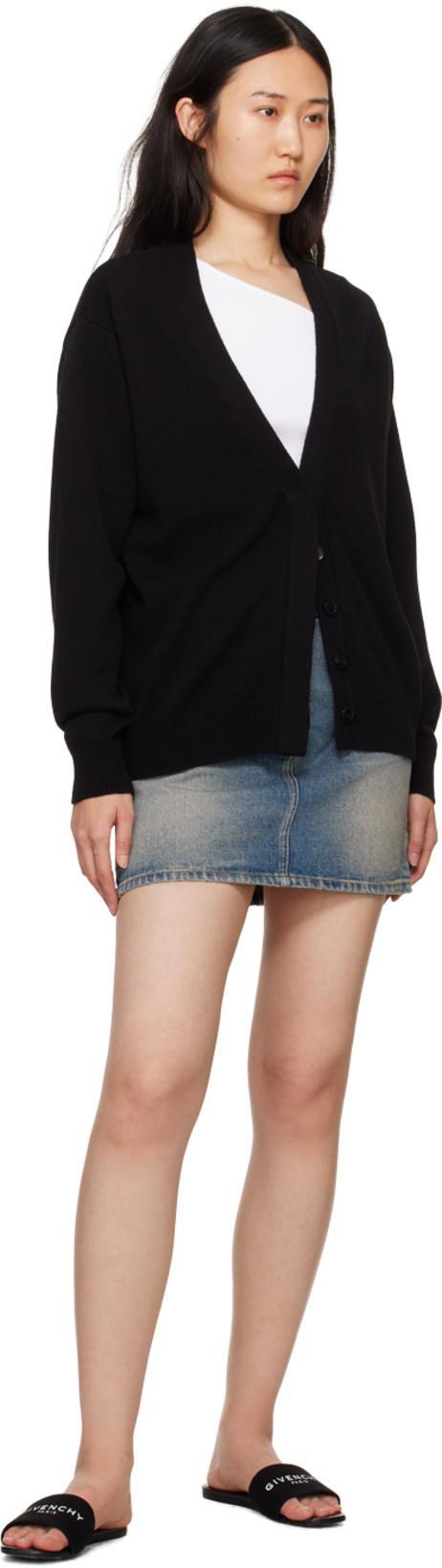 GIVENCHY Mini Skirt In Denim With Chain Details In Blue