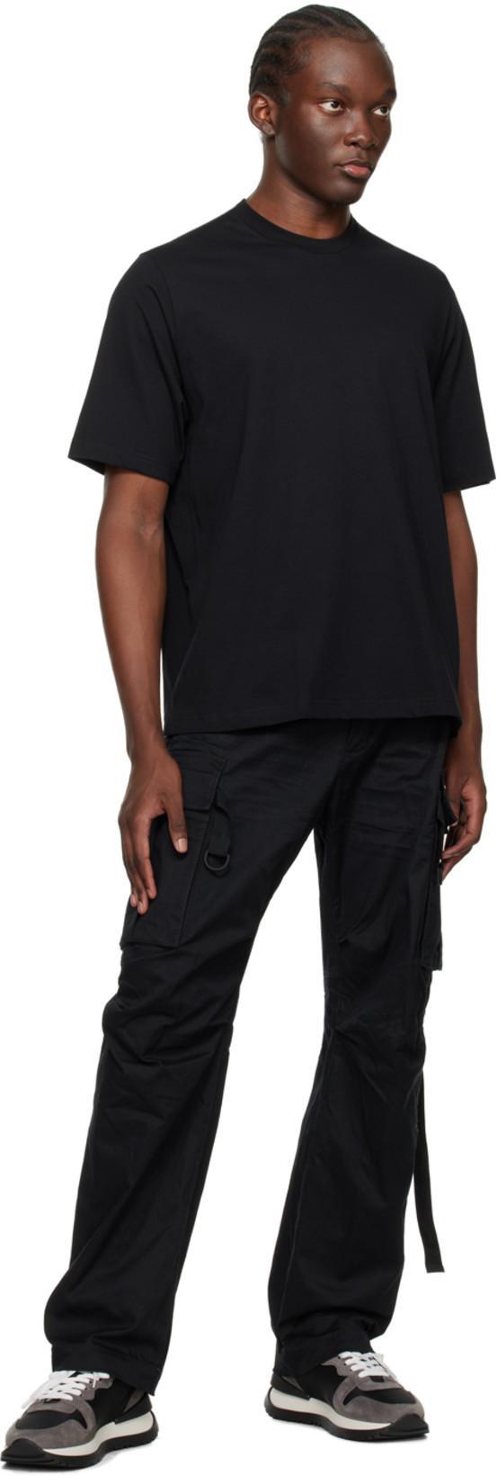 DSQUARED2 Cotton Cargo Trouser With Logo Patch In Black
