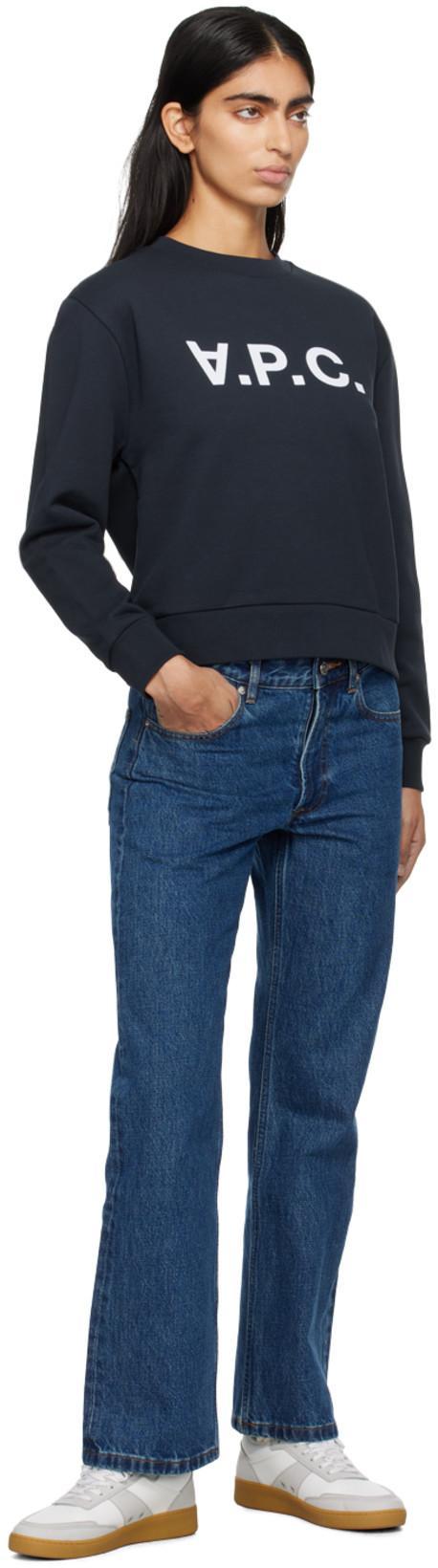 APC Elisa Vpc Logo Sweatshirt In Inverted Print In Blue