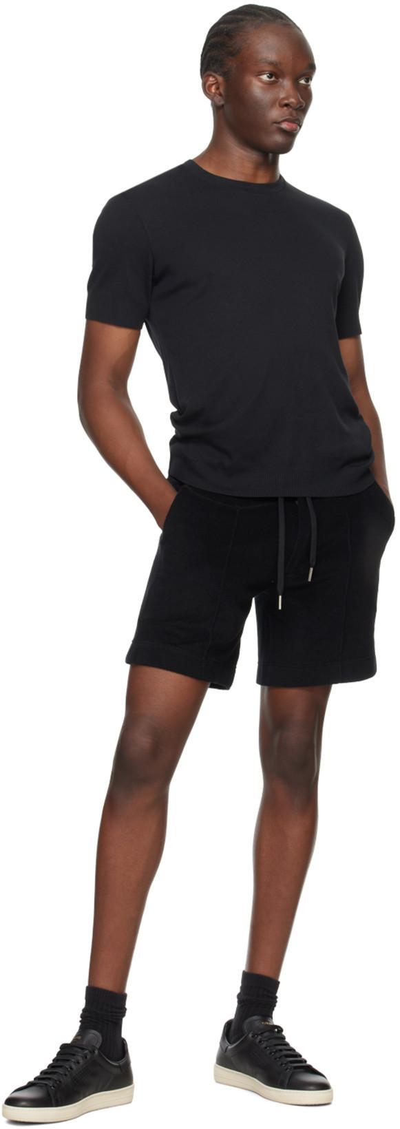 TOM FORD Low-top Leather Sneakers In Black