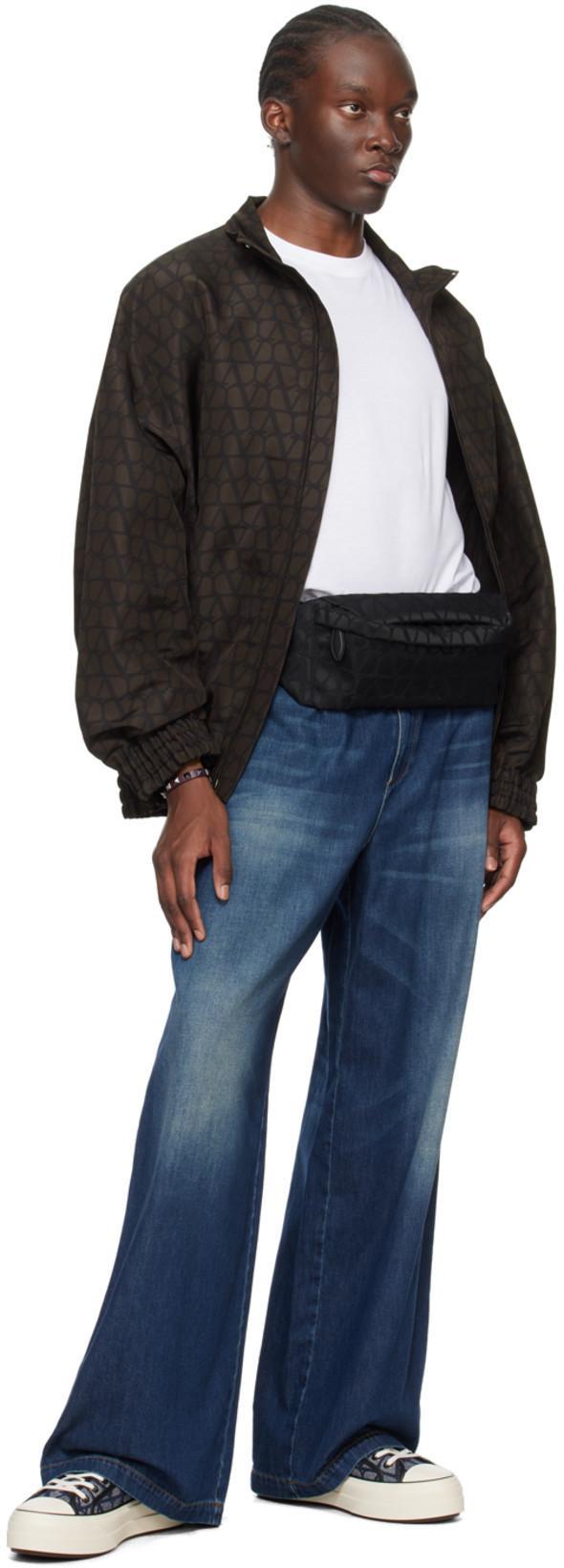 VALENTINO Garavani Man Jacket Dark Brown Size 40 Silk