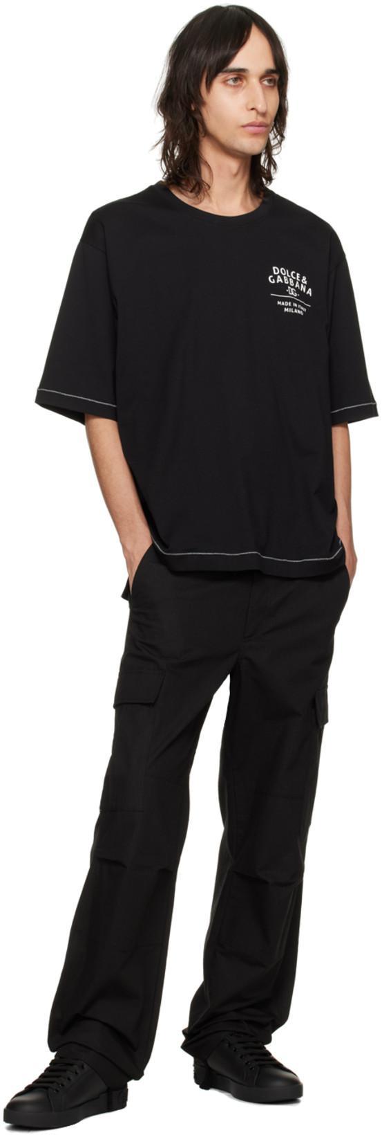 DOLCE & GABBANA Portofino' White Low Top Sneakers With Contrasting Logo Detail In Leather