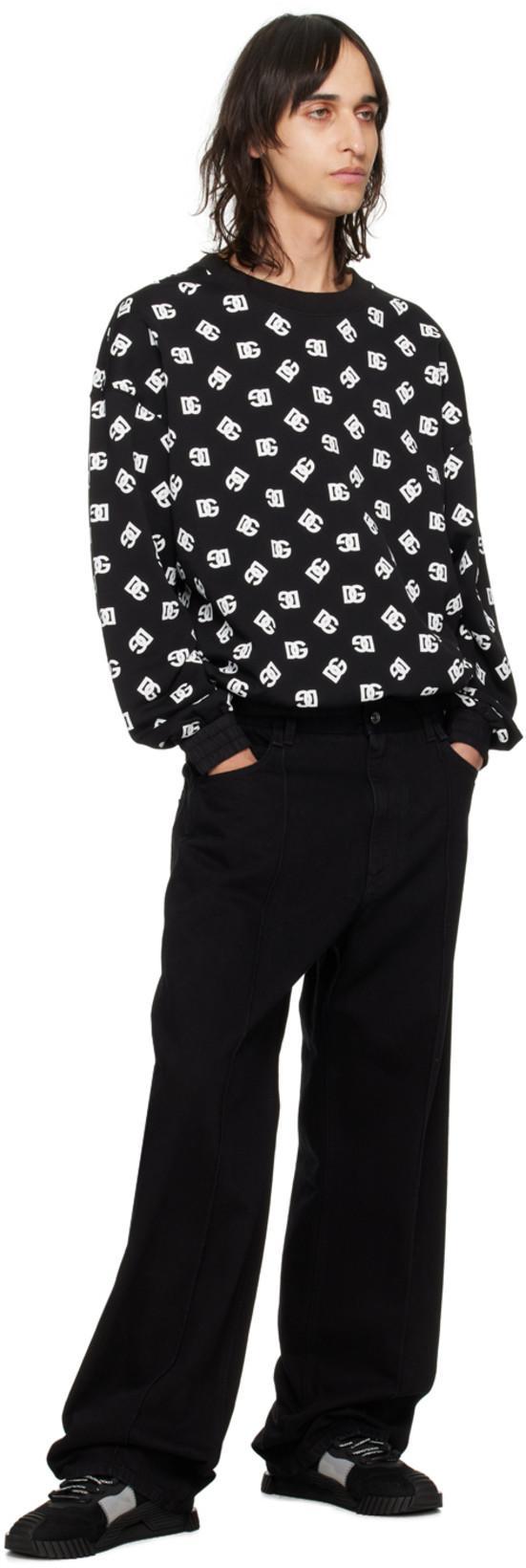 DOLCE & GABBANA Ns1 Slip On Sneakers In Mixed Materials In Black