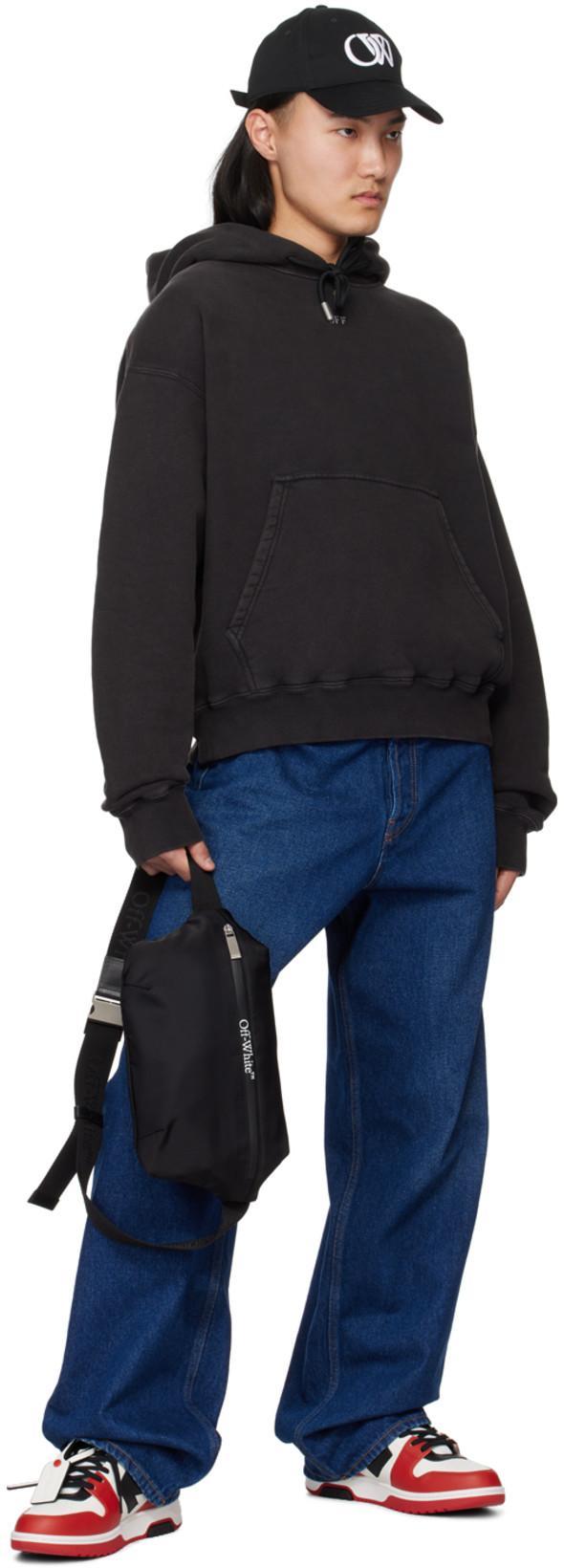 OFF-WHITE Off White™ Black Caravaggio Mery Print Hoodie