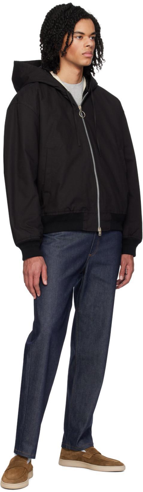 ACNE STUDIOS Black Padded Bomber Jacket In 900 Black