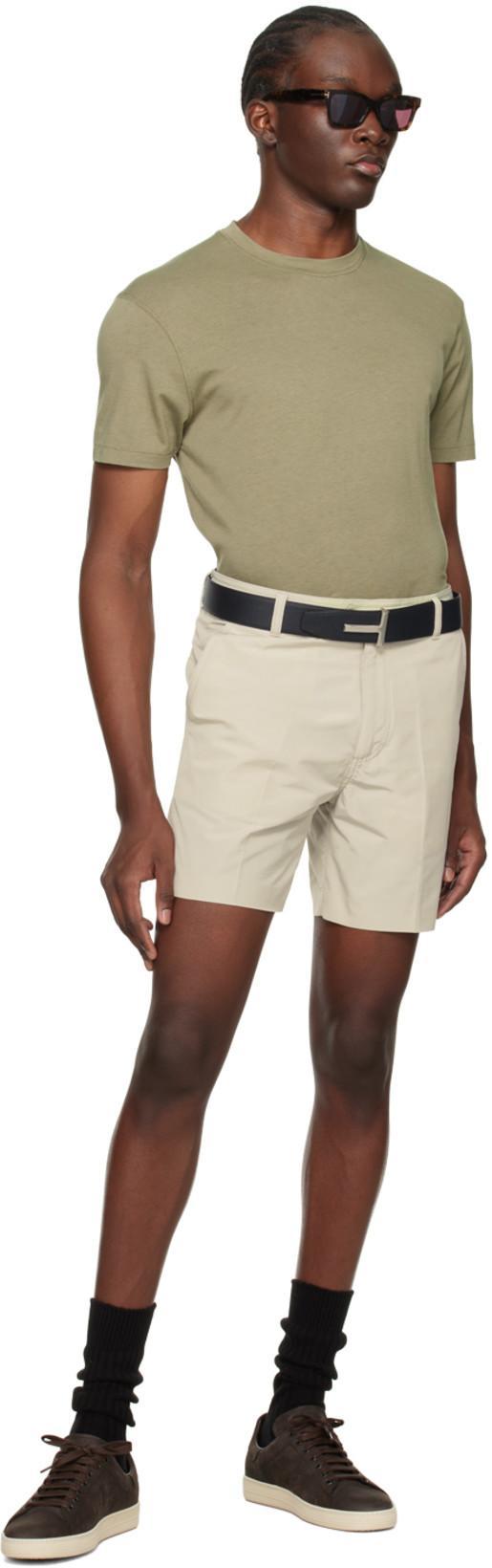 TOM FORD Cotton-blend Jersey T-shirt In Green