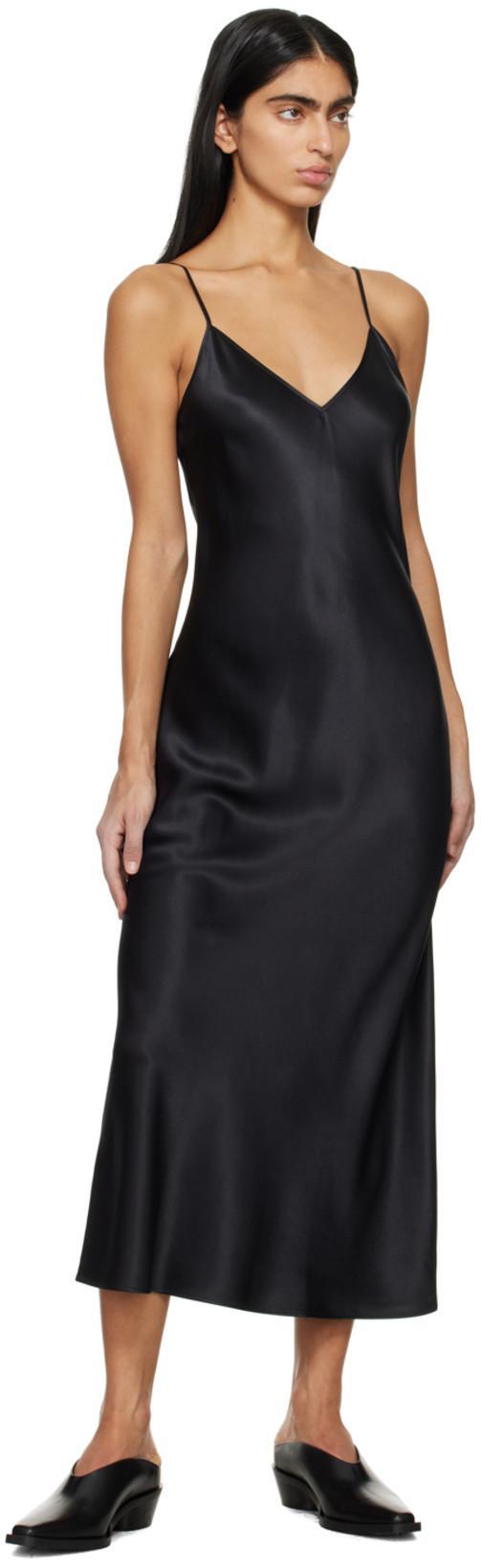 JOSEPH Clea Silk Strappy Midi Dress In Black