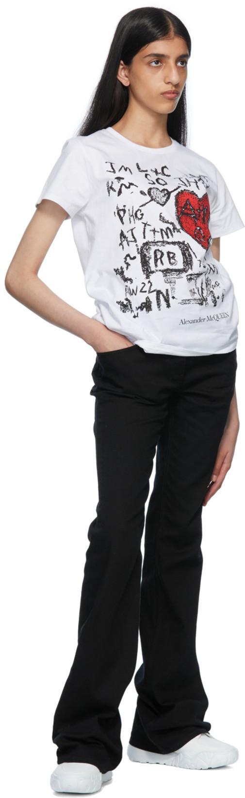 ALEXANDER MCQUEEN Black And White Low Top Sneakers With Logo Lettering On The Tongue And Contrasting Heel With Logo Le In Neutral