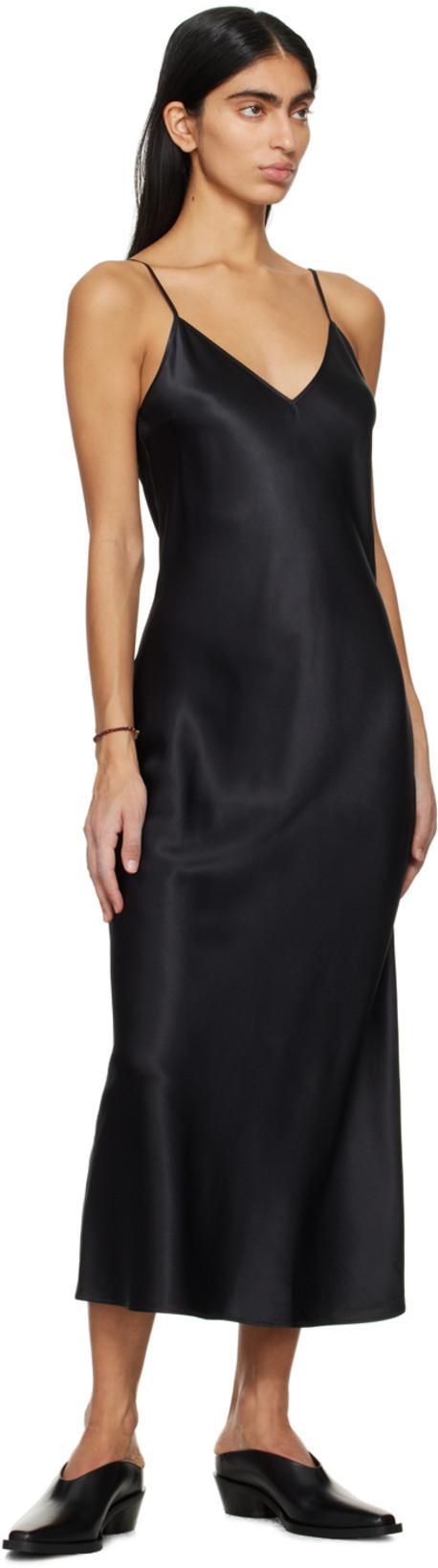 JOSEPH Clea Silk Strappy Midi Dress In Black
