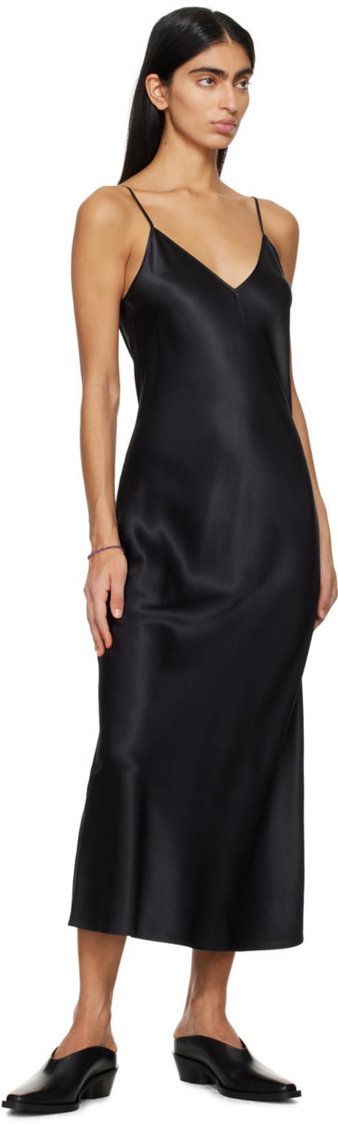 JOSEPH Clea Silk Strappy Midi Dress In Black