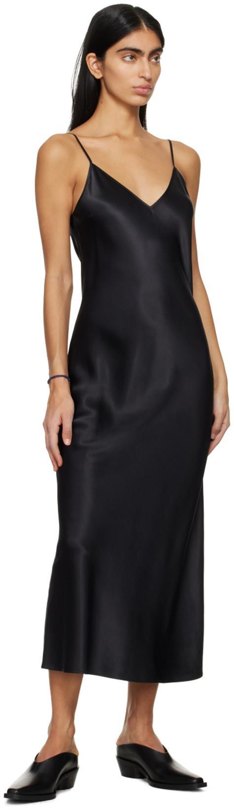 JOSEPH Clea Silk Strappy Midi Dress In Black