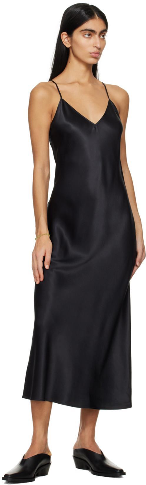 JOSEPH Clea Silk Strappy Midi Dress In Black