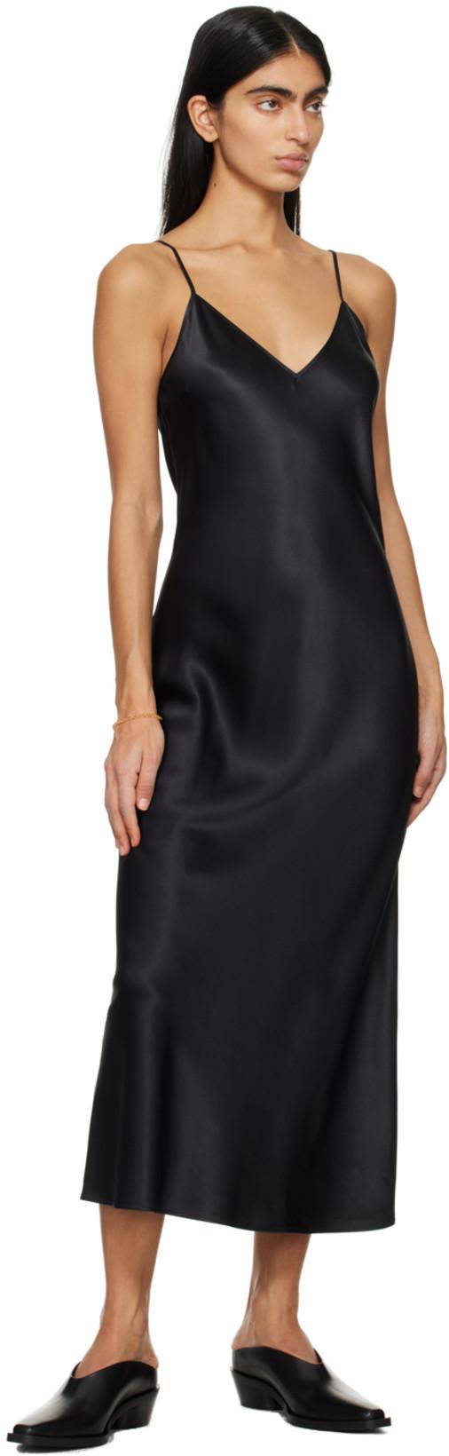 JOSEPH Clea Silk Strappy Midi Dress In Black