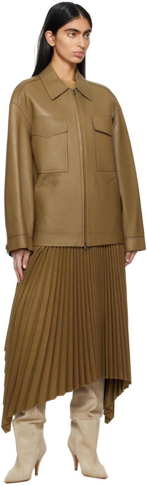 KHAITE River Suede Knee Boots In Beige