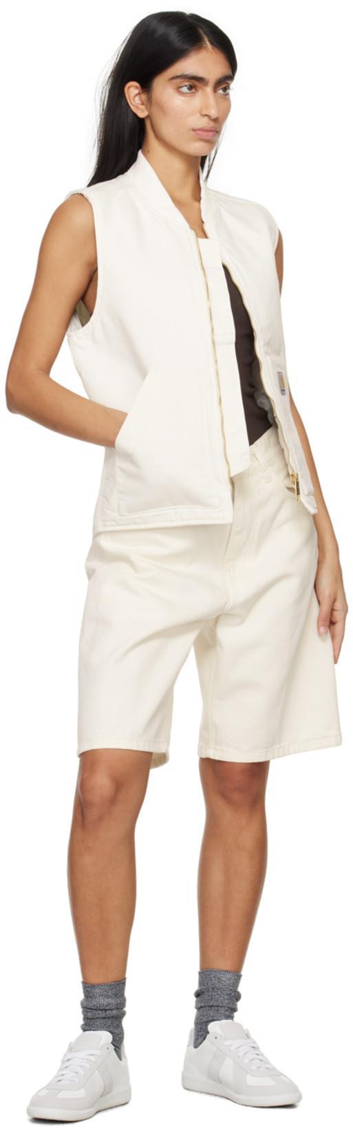 CARHARTT Brandon Loose Fit Denim Shorts In Neutral