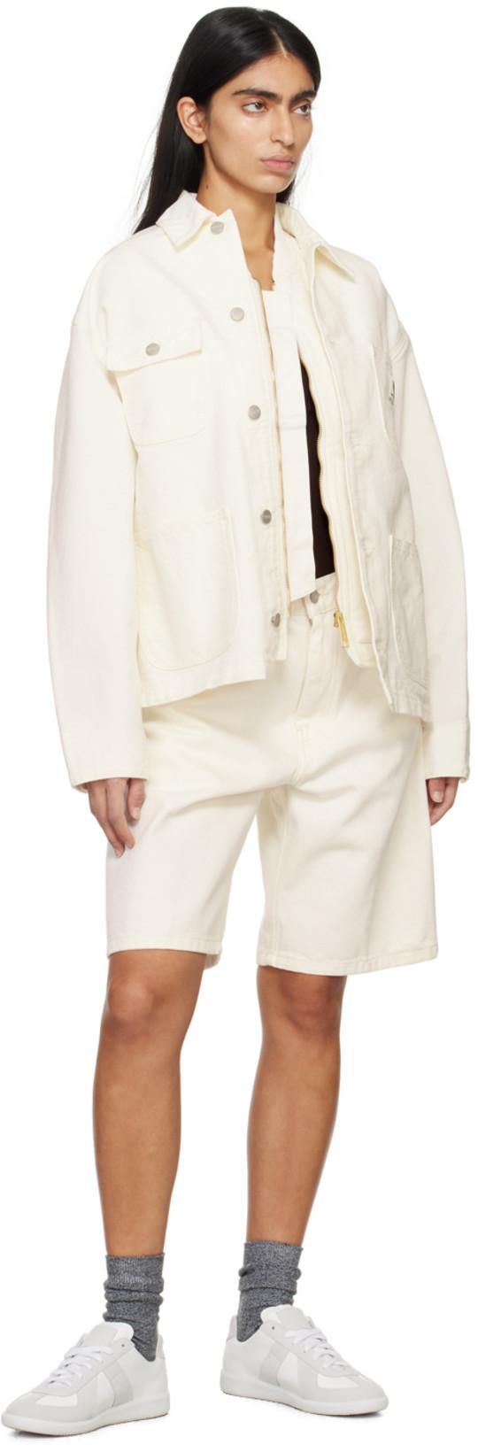 CARHARTT Brandon Loose Fit Denim Shorts In Neutral