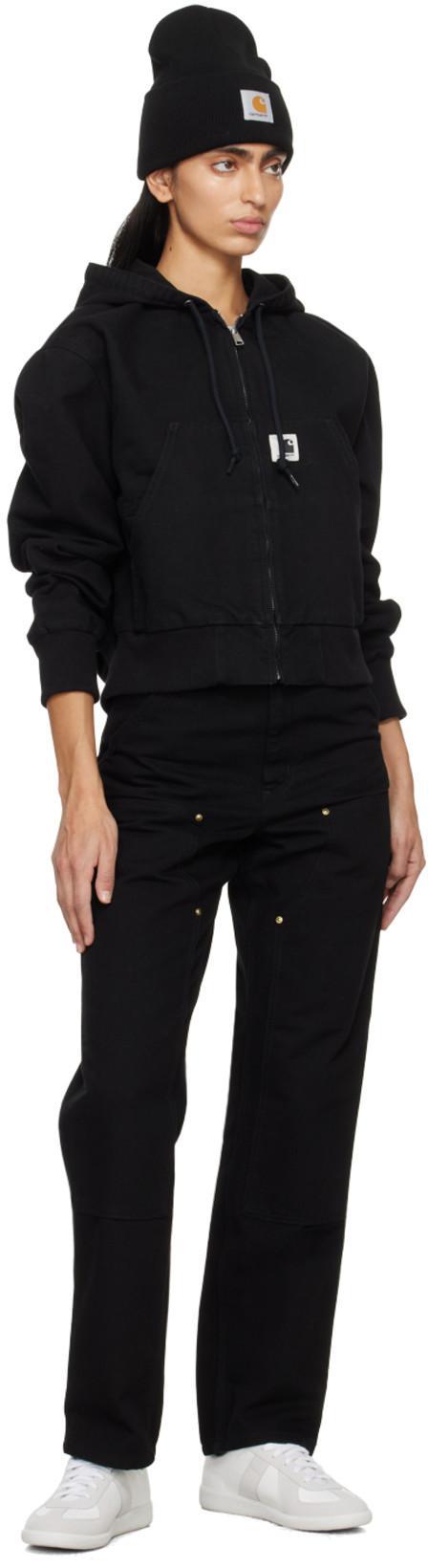 CARHARTT Casey Logo-embroidered Cotton Hoodie In Black