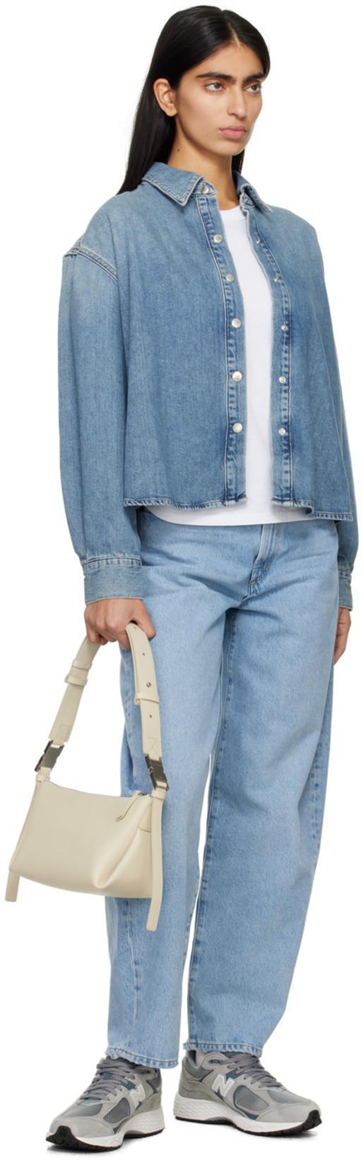 AGOLDE Darsha Rigid Low-rise Wide-leg Jeans In Light Wash