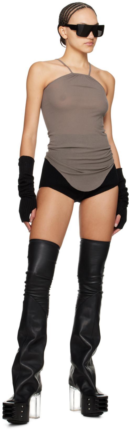 RICK OWENS Black Documenta Sunglasses In 909 Black/black