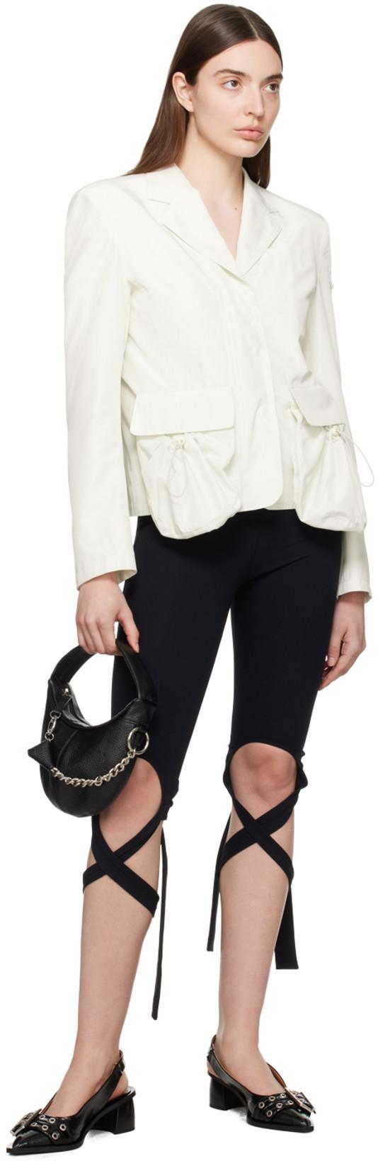 GANNI Feminine Buckle Slingback Pumps In Black