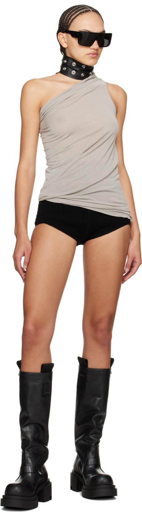 RICK OWENS Black Documenta Sunglasses In 909 Black/black