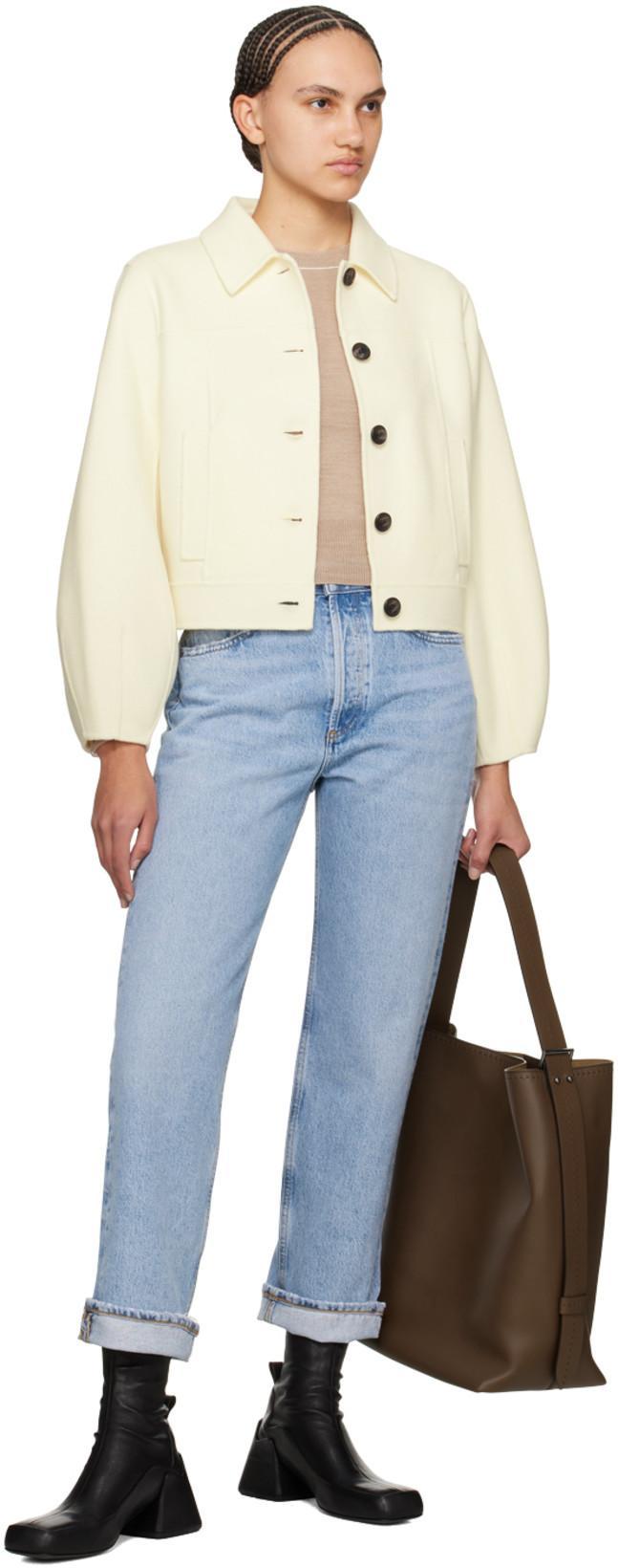 AGOLDE Fran Low Slung Straight Jean In Force In Blue