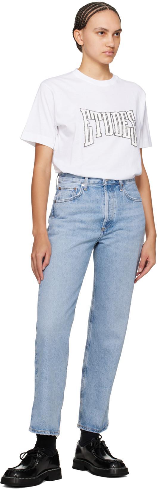 AGOLDE Fran Low Slung Straight Jean In Force In Blue